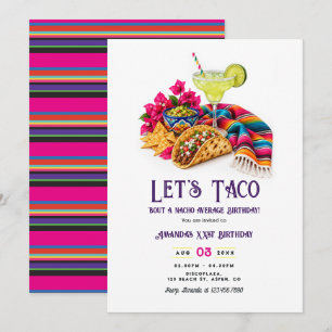 Let's Taco 'Bout a Birthday Mexican Fiesta Invitation