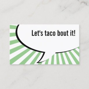 lets taco bout it business card