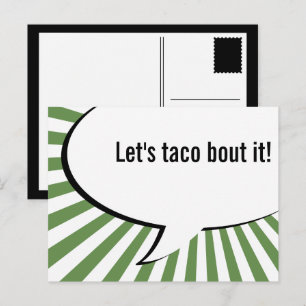 lets taco bout it postcard