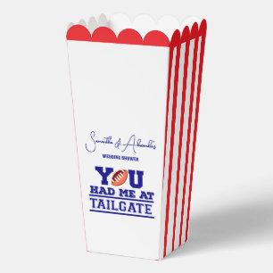 Let's Tailgate Celebrate Blue Bridal Couple Shower Favor Box