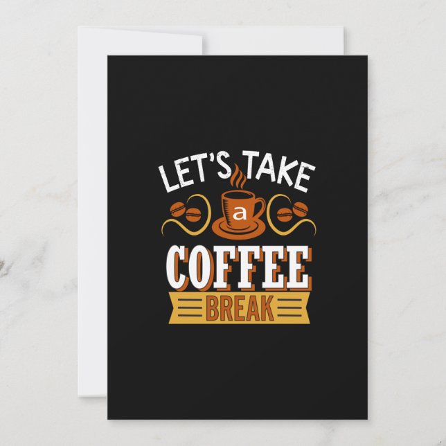 let's take a coffee break invitation (Front)