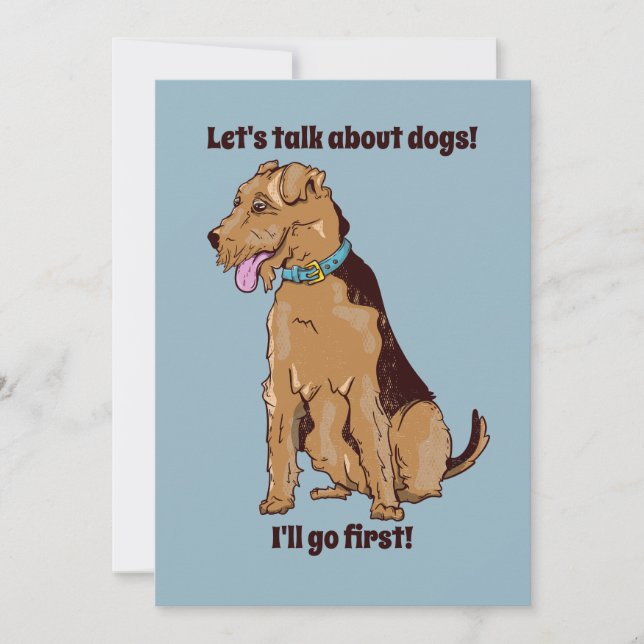 Let's talk about dogs invitation (Front)
