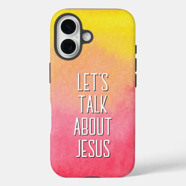 Let's Talk About Jesus Pink Ombre Case-Mate iPhone Case (Back)