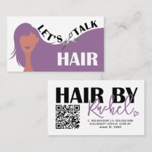 Let's Talk Hair Purple Model Hair Salon QR Code