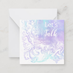 *~* Let's Talk Relationship AP63 Flat Note Card