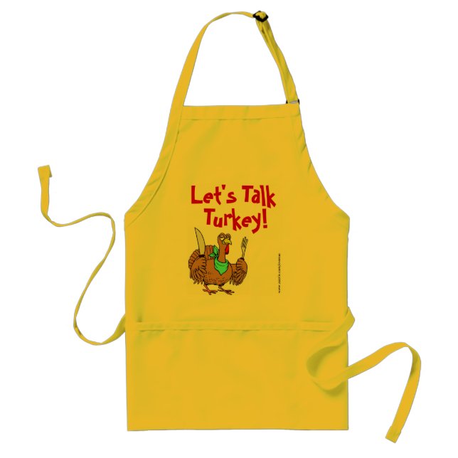 Let's Talk Turkey! Thanksgiving Holiday Apron (Front)
