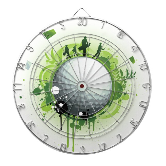 Let's Tee Off For Golf Dartboard (Front)