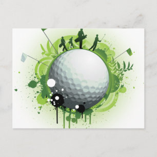 Let's Tee Off For Golf Postcard