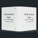 lets the adventure begins 20th birthday add name d binder<br><div class="desc">Design</div>