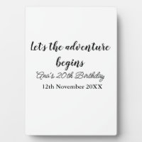 lets the adventure begins 20th birthday add name d