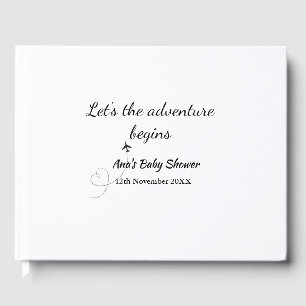 lets the adventure begins baby shower add name dat guest book