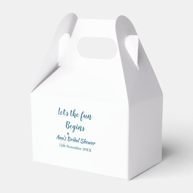 lets the adventure begins bridal shower add name d favor box (Front Side)