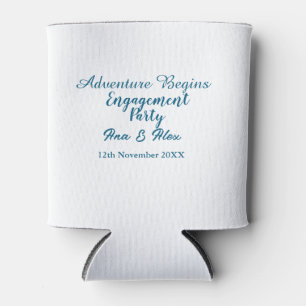 lets the adventure begins engagement party name da can cooler