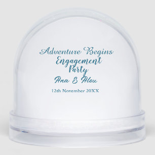 lets the adventure begins engagement party name da snowglobe