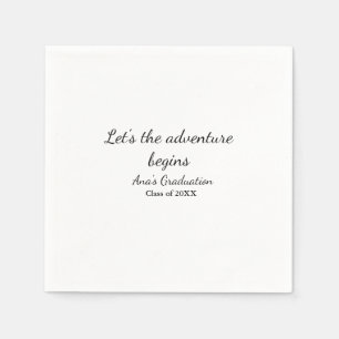 lets the adventure begins graduation class of 20XX Napkin