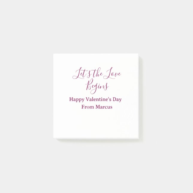 lets the fun begins happy new year name year simpl post-it notes (Front)