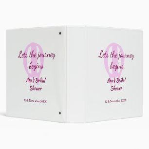 lets the journey begins bridal shower add name pin binder