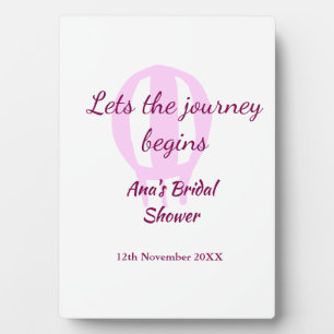 lets the journey begins bridal shower add name pin plaque