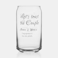 Let's toast the couple engagement party name date 