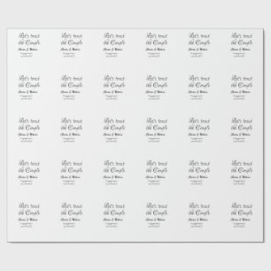 Let's toast the couple engagement party name date wrapping paper