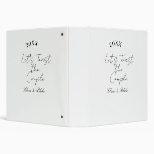 Let's toast the couple engagement wedding party ye binder
