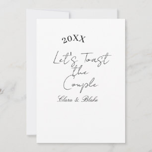 Let's toast the couple engagement wedding party ye invitation