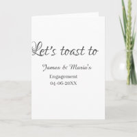 Let's toast to engagement party name date elegant