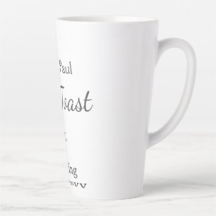 Let's toast to wedding add name date simple couple latte mug