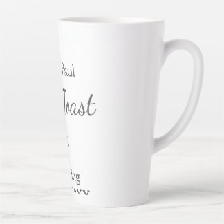 Let's toast to wedding add name date simple couple latte mug