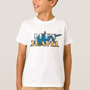 Let's Travel Airplane Design T-Shirt
