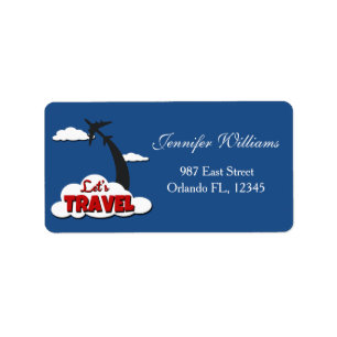 Let's travel label