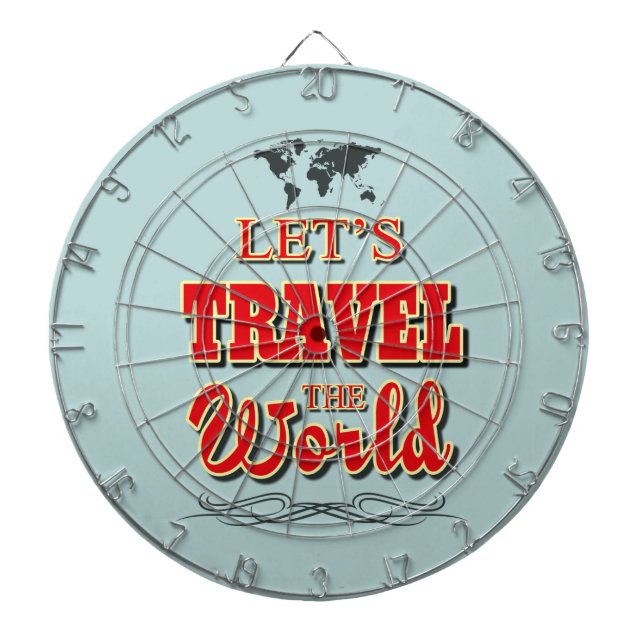 Let's travel the world dartboard (Front)