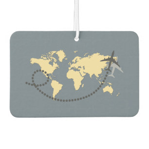 Let's travel the world illustration air freshener