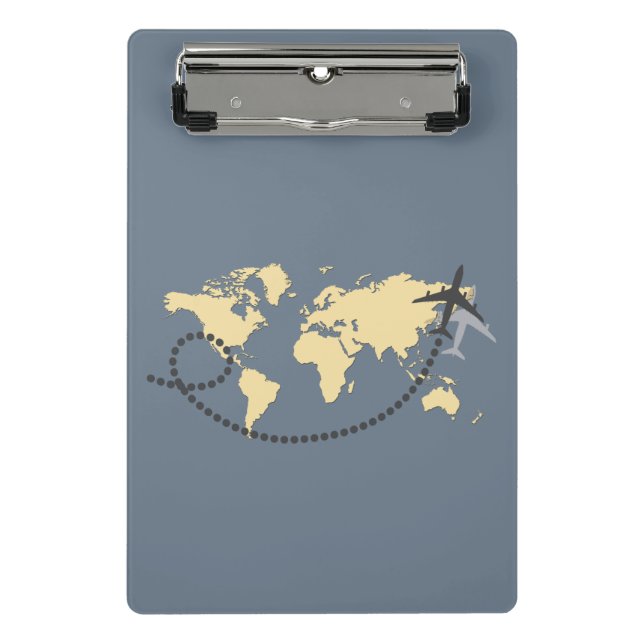 Let's travel the world illustration mini clipboard (Front)