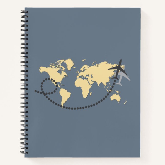 Let's travel the world illustration notebook (Front)