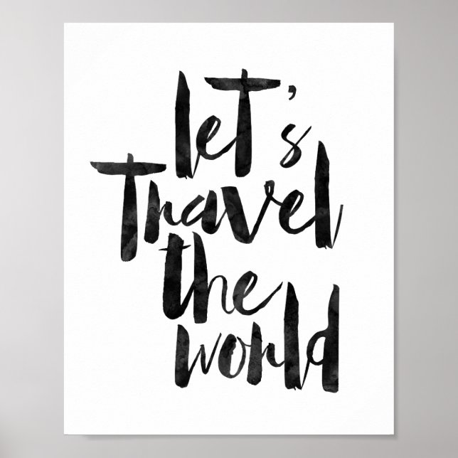 Let's Travel The World Poster (Front)
