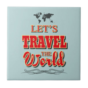 Let's travel the world tile