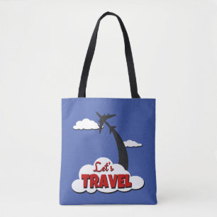 Let's travel tote bag