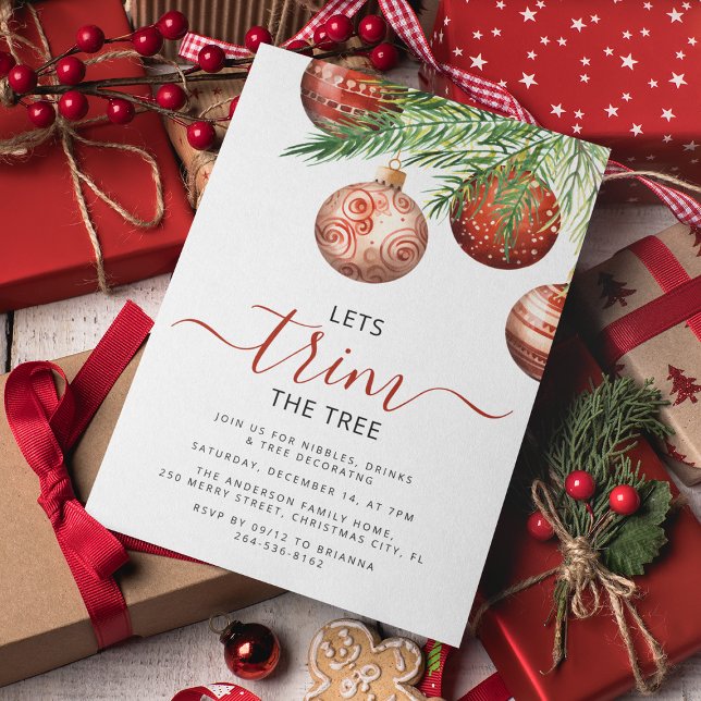 Lets Trim The Tree | Christmas Party Invitation (Creator Uploaded)