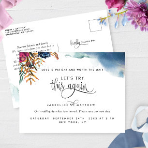 Let's try this again, Change of Plans Mystic Annou Announcement Postcard