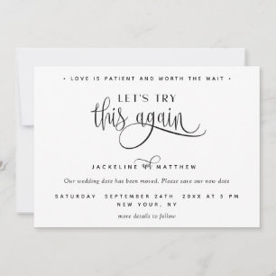 Let's Try This Again, Love is Patient Modern Save The Date