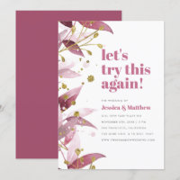 Let's Try This Again Purple & Gold Wedding Change