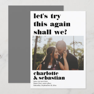 Lets Try This Again Save the Date Photo