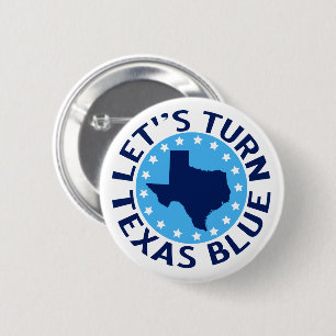 Let's Turn Texas Blue Vote Democrat 2026 Election 2 Inch Round Button