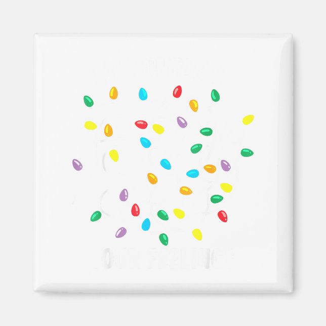 Let's Untangle Feelings Christmas Lights Magnet (Front)
