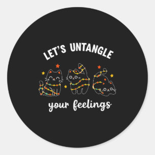 Let's Untangle Your Feelings School Counselor Chri Classic Round Sticker