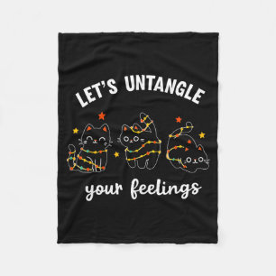 Let's Untangle Your Feelings School Counselor Chri Fleece Blanket