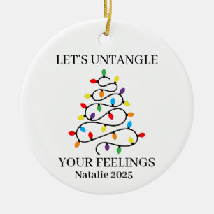 Let's Untangle Your Feelings,School Counselor Gift Ceramic Ornament