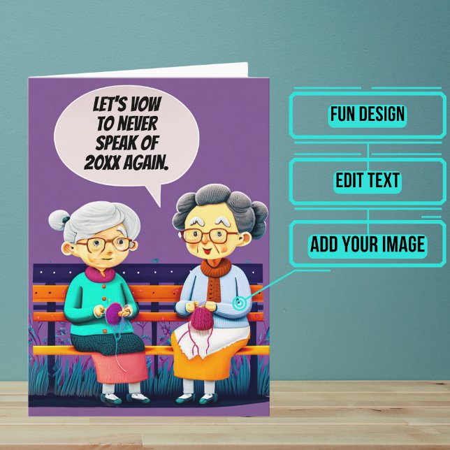 Let's Vow to Never Speak of Last Year New Year  Card (Start the year off right by sending your loved ones this fun card.)