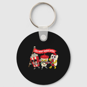 Lets Watch Horror Movies Fun Halloween Costume Spo Keychain